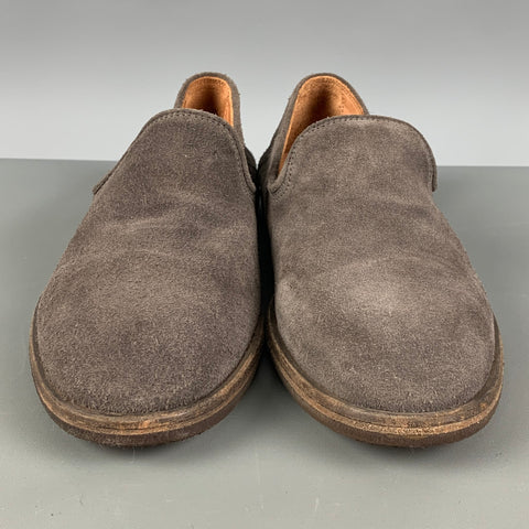 JOHN VARVATOS Size 8 Gray Suede Slippers Loafers