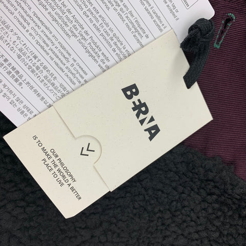 BERNA Taille M Gilet à poche plaquée en coton bordeaux
