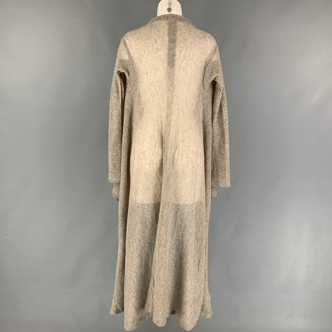 DRKSHDW GLITTER F/W 2017 One Size Light Gray Knitted Asymmetrical Cardigan
