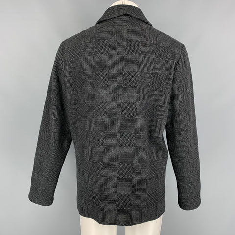 CALVIN KLEIN COLLECTION Size 38 Charcoal Black Textured Wool / Cashmere Jacket