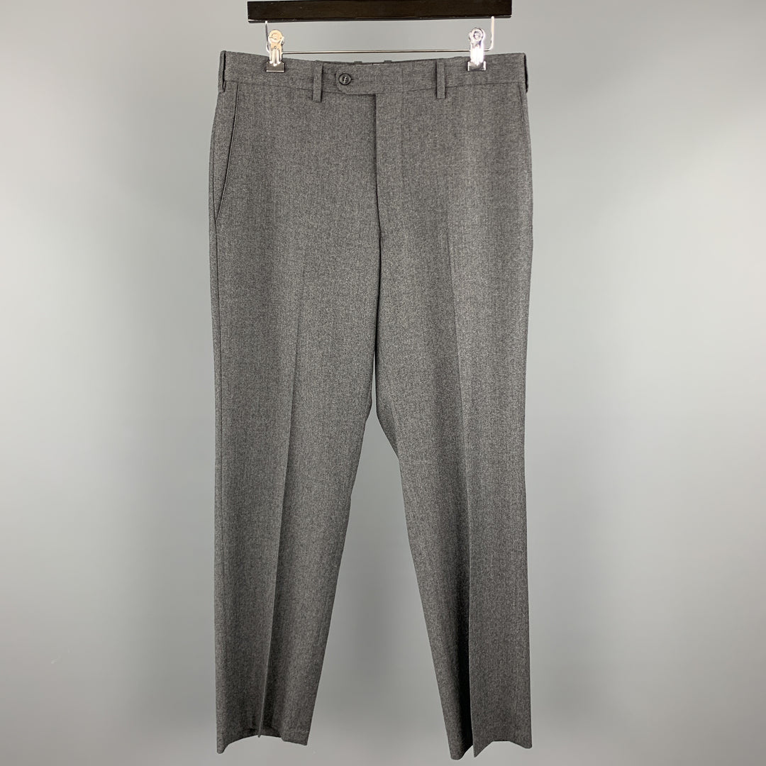 JB BRITCHES Size 33 Heather Dark Gray Wool Zip Fly Dress Pants