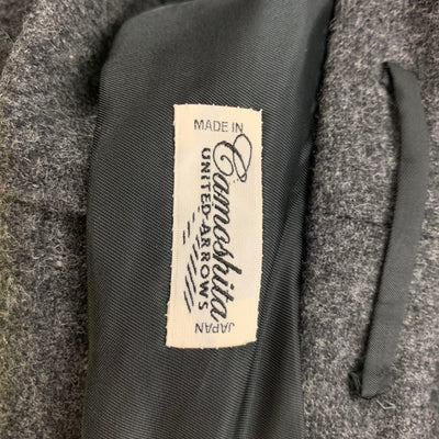 CAMOSHITA by UNITED ARROWS Size 34 Grey Heather Shawl Collar Sport Coat