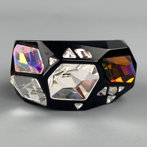 SWAROVSKI Black Acetate Crystal Cuff Bracelet