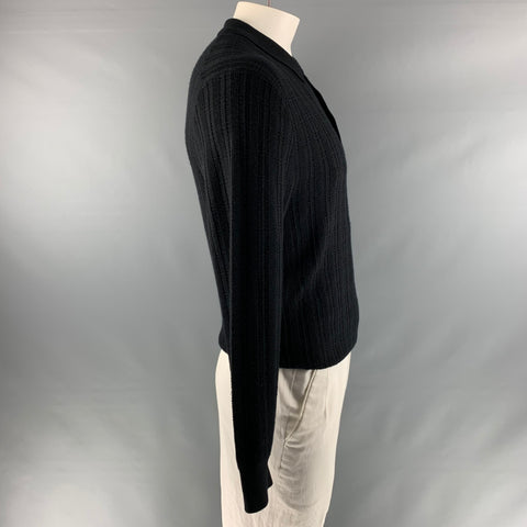 MR. TURK Size L Black Merino Wool Pullover