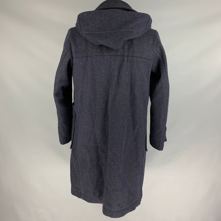45rpm Size L Navy Wool Patch Pockets Hooded Coat