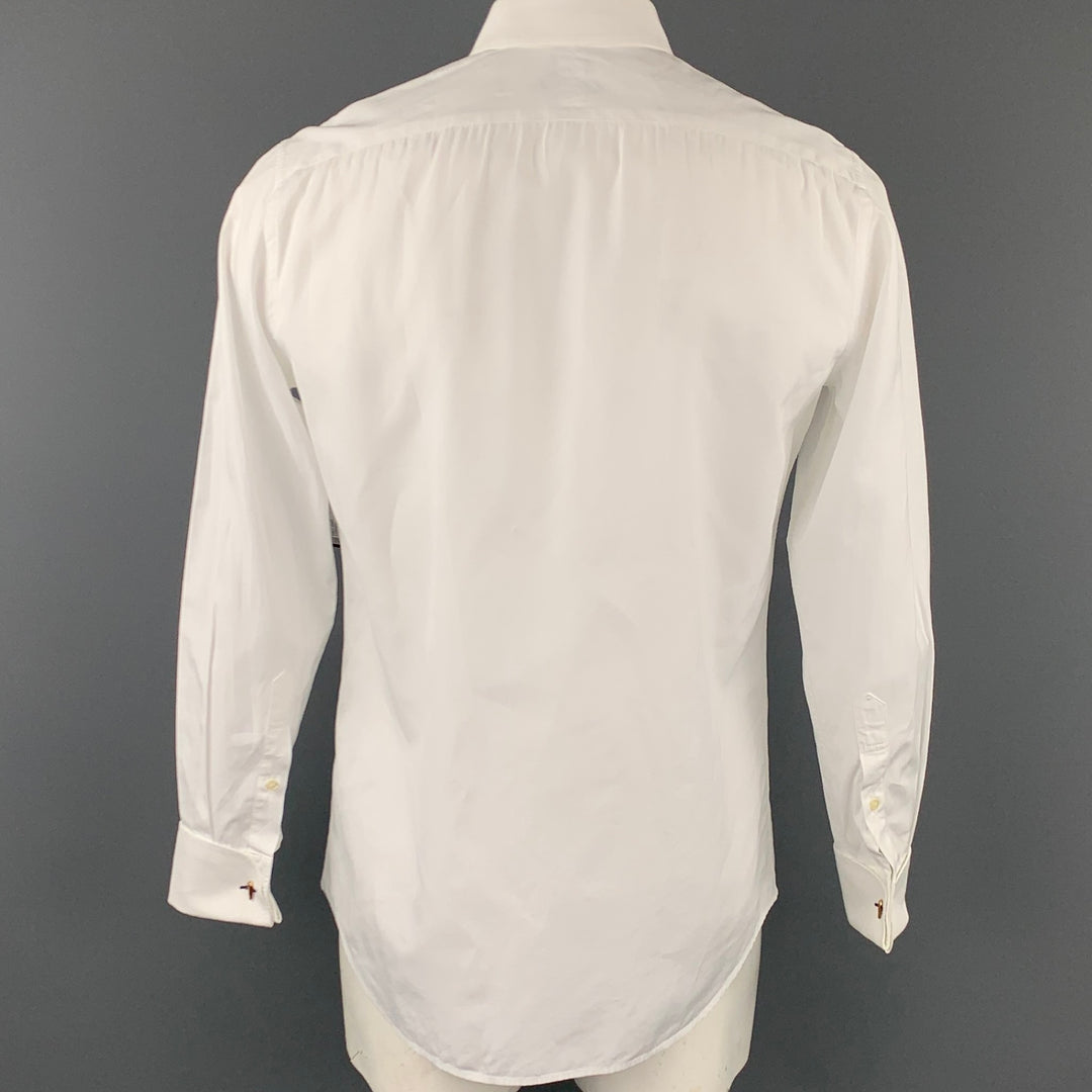 PAUL SMITH Size L White Cotton French Cuff Long Sleeve Shirt