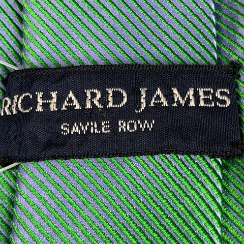RICHARD JAMES Green Purple Ombre Silk Tie