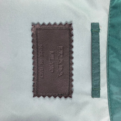 PRADA Size XL Green Nylon Blend Trench Coat
