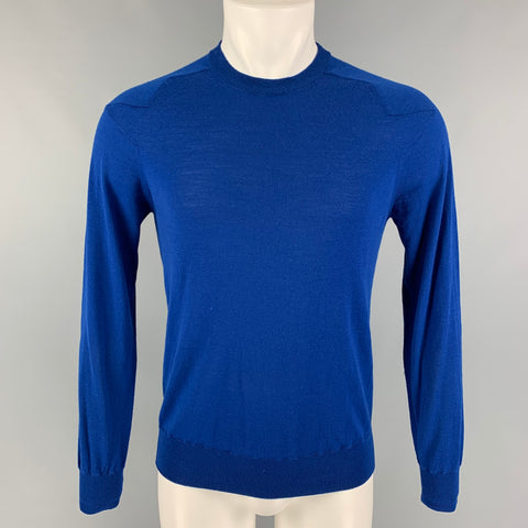 GIVENCHY Jersey de cuello redondo de lana de punto azul real talla M