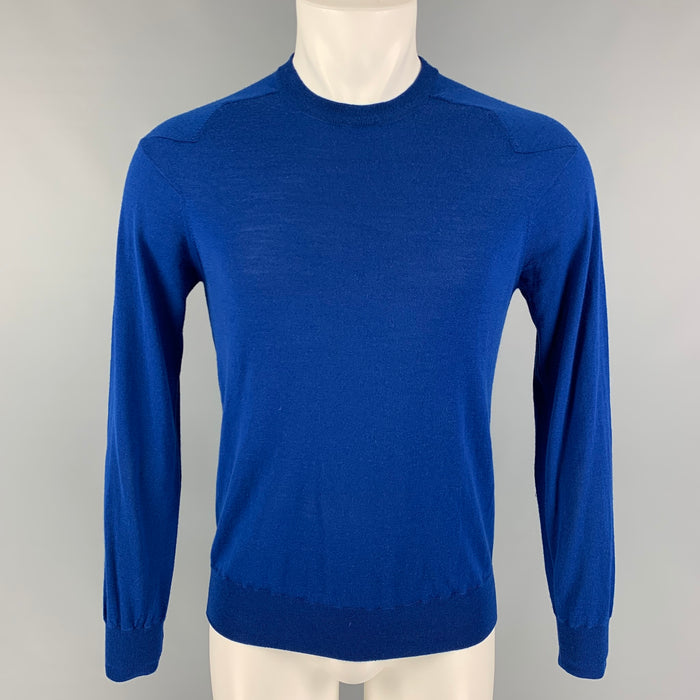 GIVENCHY Size M Royal Blue Knit Wool Crew-Neck Pullover