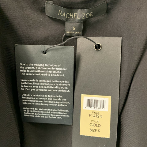 RACHEL ZOE Size S Copper Polyester & Spandex Sequined Jacket
