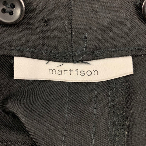MATTISON Pantalón de vestir de esmoquin de lana negro talla 30