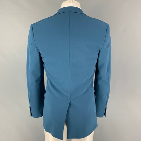 JOSEPH Size 38 Teal Polyester Blend Notch Lapel Sport Coat
