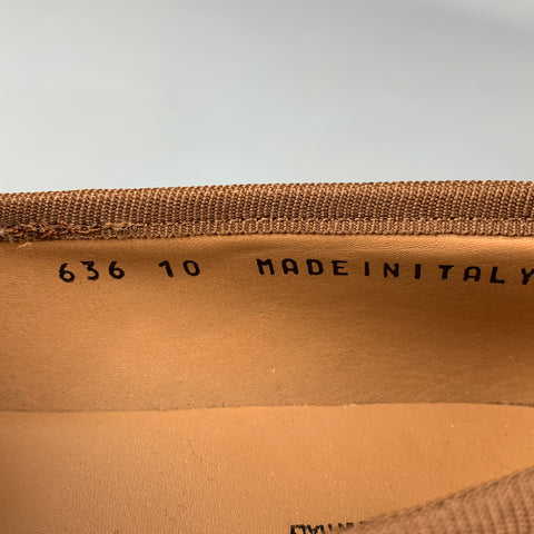DEL TORO Size 10 Brown Suede Slip On Loafers