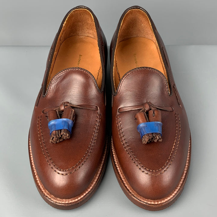 ALDEN Bootmaker Edition Size 7 Brown Leather Tassels Loafers