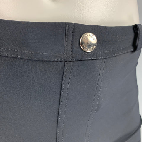 PRADA Taille 30 Maillot de bain à cordon de serrage en nylon noir et spandex