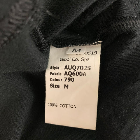 JOHN GALLIANO Size M Black Gold Print Cotton Crew-Neck T-shirt