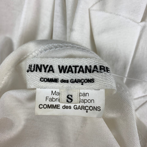 JUNYA WATANABE Size S White Applique Long Sleeve Blouse