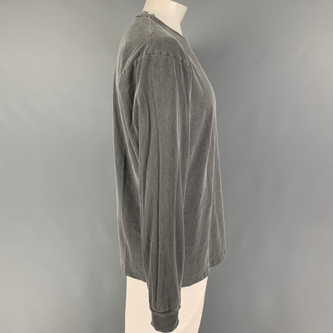 JOHN ELLIOTT Size L Grey Cotton Long Sleeve T-shirt