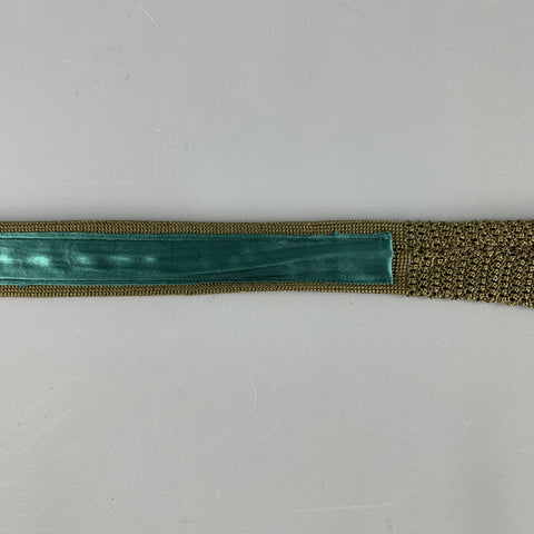 CHARVET Knitted Textured Olive Silk Tie