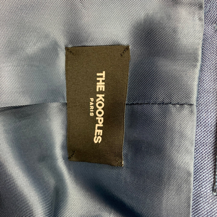 THE KOOPLES Pecho 36 Abrigo deportivo de lana azul con solapa de muesca