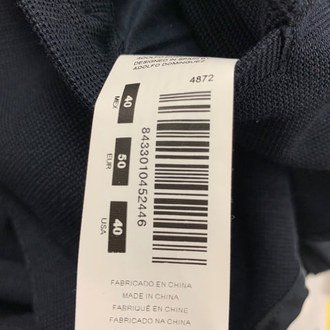 ADOLFO DOMINGUEZ Size 40 Navy Textured Ramie Blend Sport Coat