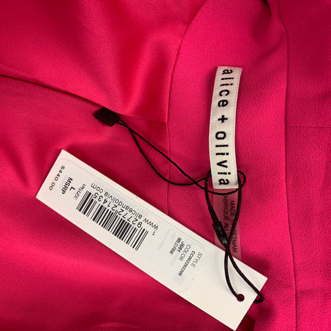 ALICE + OLIVIA Taille L Veste à col châle solide en polyester rose