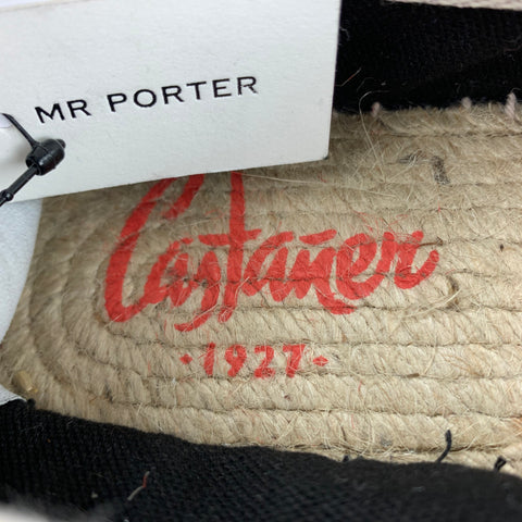 CASTANER Size 9 Black Canvas Espadrille Loafers