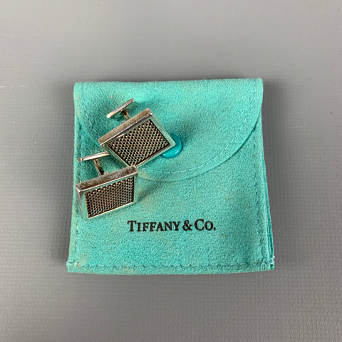 Vintage TIFFANY & CO. Diamond Point Sterling Silver Cuff Links