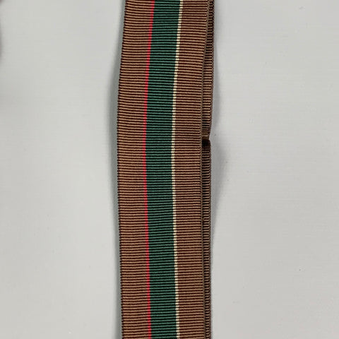TRAFALGAR Brown Green Stripe Ribbon Suspenders