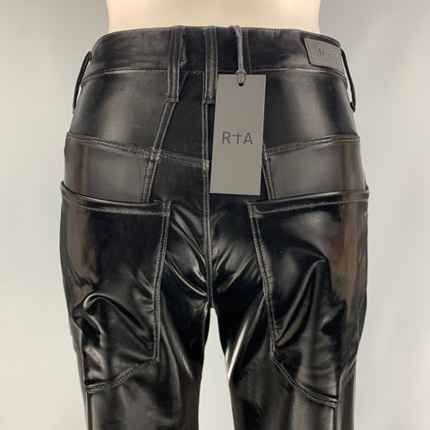 RtA Taille S Pantalon décontracté noir en polyuréthane uni coupe jean