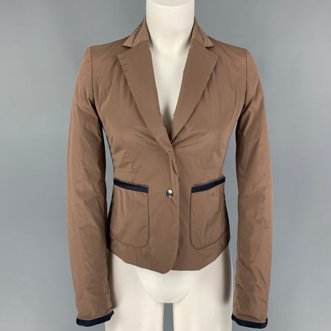 JIL SANDER Taille 4 Blazer veste rembourrée en mélange de polyamide kaki