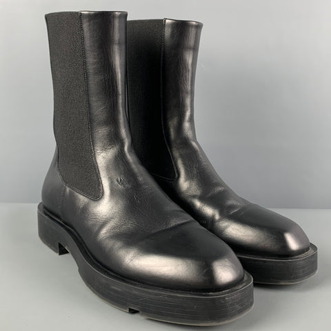 GIVENCHY Size 8 Black Leather Chelsea Boots