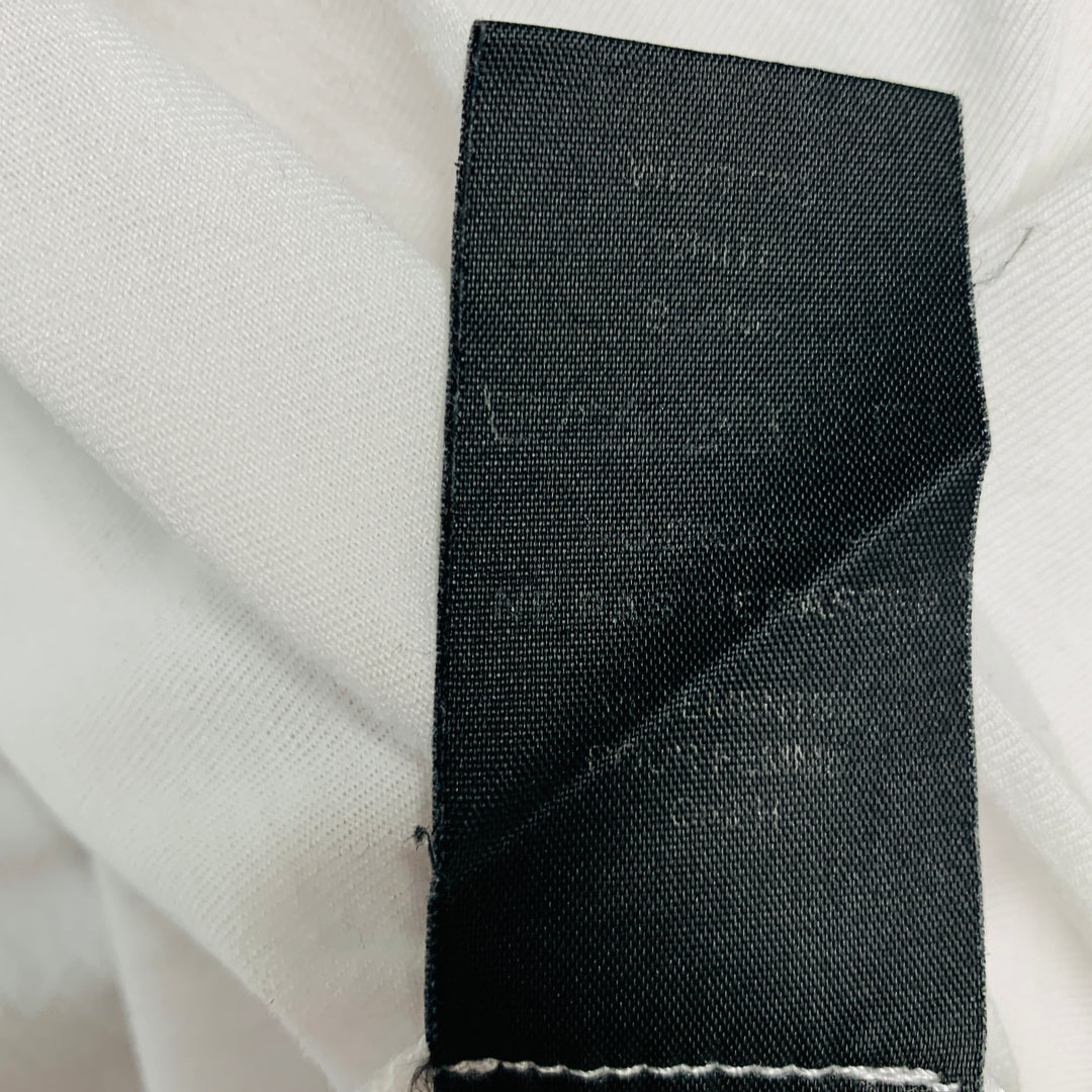 VETEMENTS Size S White Black Polyester Shoulder Pads T-shirt