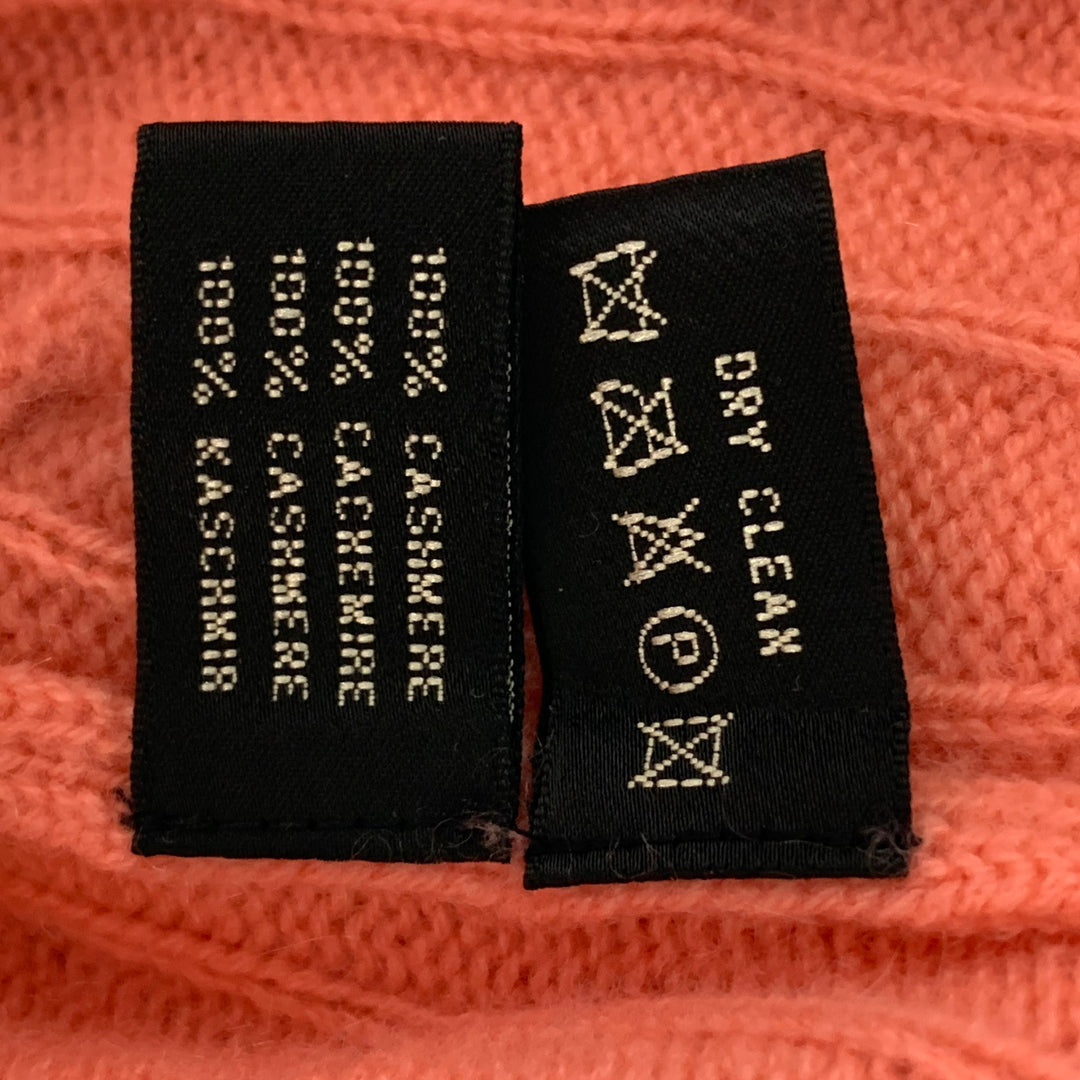 RALPH LAUREN Cashmere Cable Knit Size S Coral Pullover
