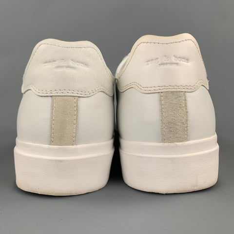 RAG &amp; BONE Army Taille 10 Baskets à lacets en cuir suédé blanc