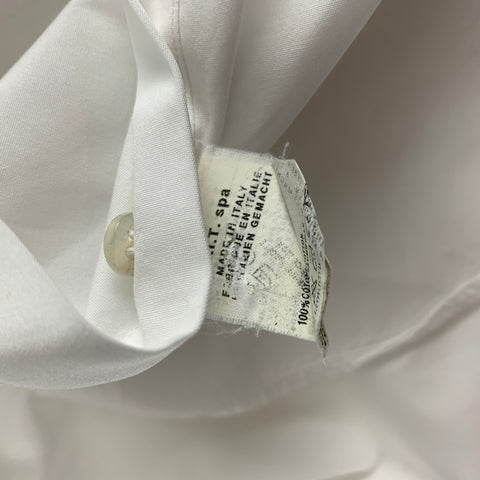 GIORGIO ARMANI Size M White Cotton Button Up Long Sleeve Shirt