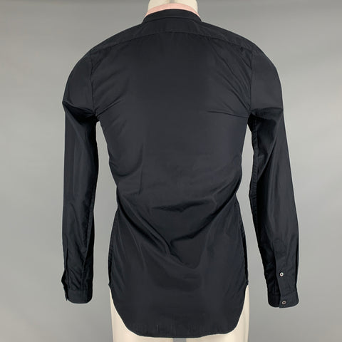 JIL SANDER Size S Black Pink Cotton Button Up Long Sleeve Shirt
