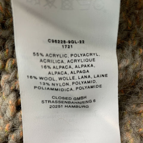 CLOSED Size XL Beige Orange Acrylic Blend Knitted Sweater