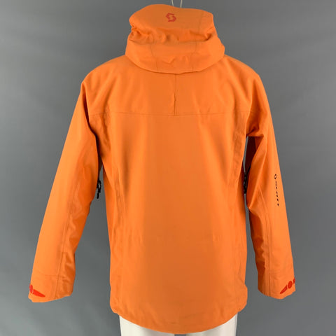 SCOTT Size M Orange Polyamide Hooded Gore-Tex Jacket