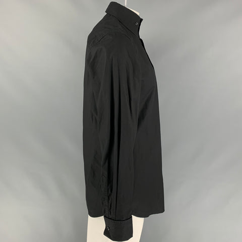 VIVIENNE WESTWOOD MAN Size XL Black Cotton Button Down Long Sleeve Shirt
