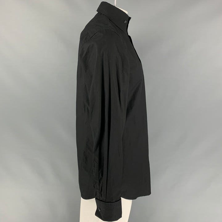 VIVIENNE WESTWOOD MAN Size XL Black Cotton Button Down Long Sleeve Shirt