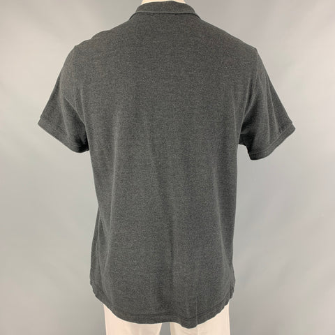 BURBERRY BRIT Size XXL Dark Gray Solid Cotton Polo