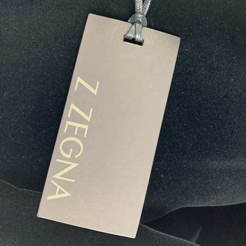 Z ZEGNA Size 36 Black Velvet Cotton Velvet Peak Lapel Sport Coat