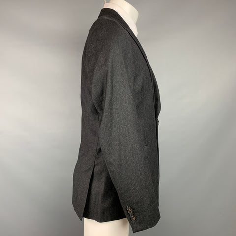 PAUL SMITH Soho Fit Size 40 Regular Charcoal Wool / Cashmere Notch Lapel Sport Coat