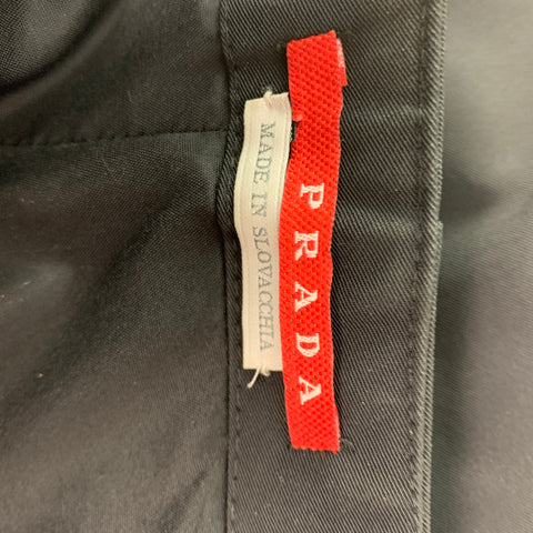 PRADA Falda lápiz lisa de poliéster negro talla 4