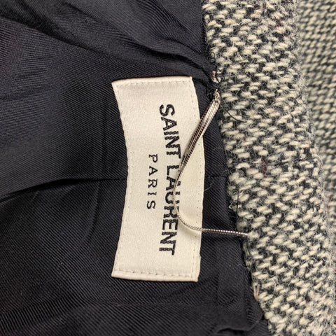 SAINT LAURENT Size M Grey Heather Virgin Wool Notch Lapel Sport Coat