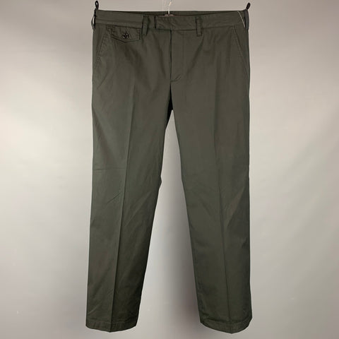 PRADA Size 36 Black Cotton Blend Straight Casual Pants