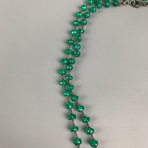 JILL ALBERTS Semi-Precious Emerald Beaded Necklace