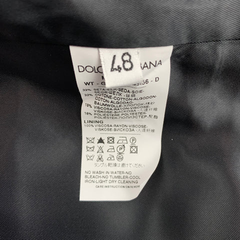 DOLCE &amp; GABBANA Taille 38 Gilet col châle en soie mélangée noire